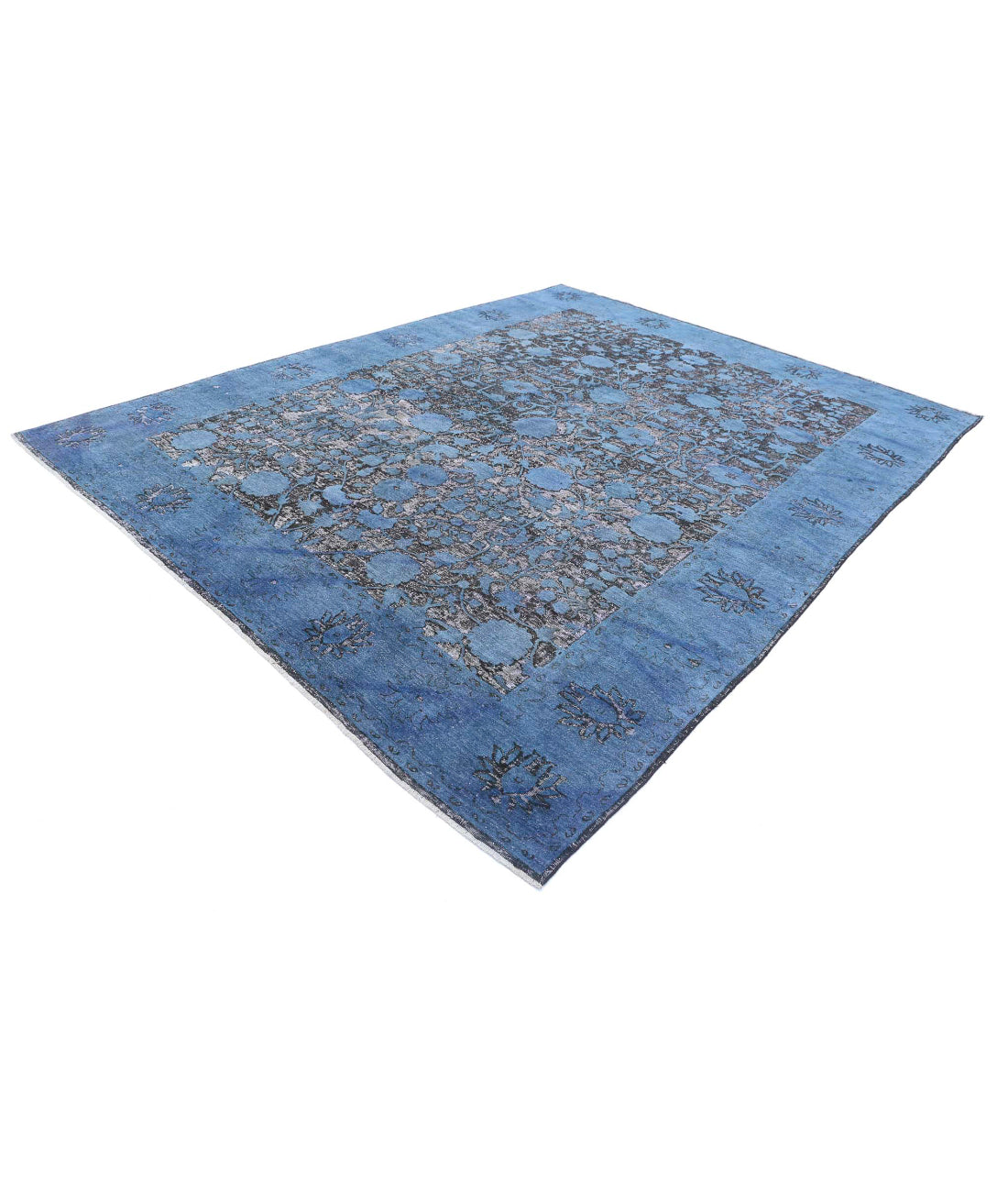 Onyx 9'1'' X 11'7'' Hand-Knotted Wool Rug 9'1'' x 11'7'' (273 X 348) / Blue / Black