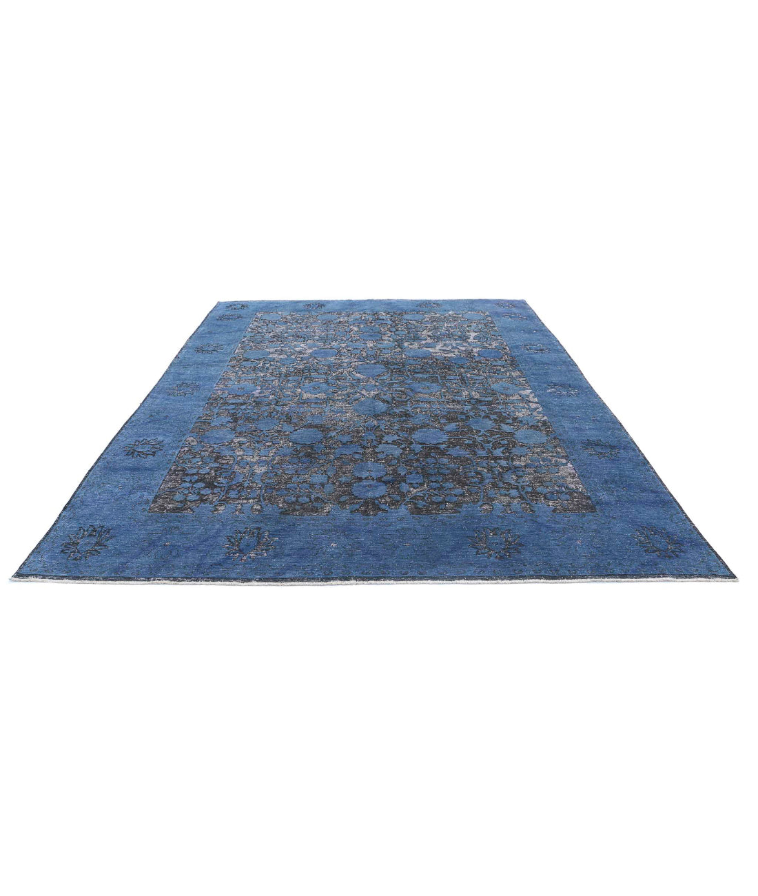 Onyx 9'1'' X 11'7'' Hand-Knotted Wool Rug 9'1'' x 11'7'' (273 X 348) / Blue / Black