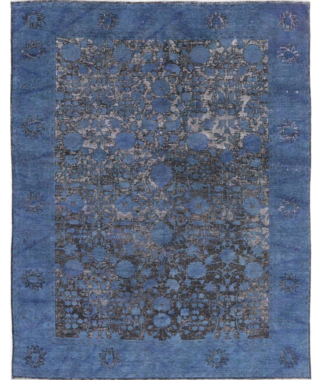 Onyx 9'1'' X 11'7'' Hand-Knotted Wool Rug 9'1'' x 11'7'' (273 X 348) / Blue / Black