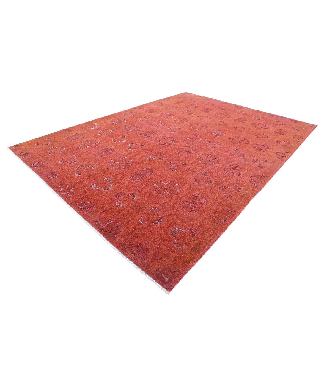 Onyx 9'8'' X 13'5'' Hand-Knotted Wool Rug 9'8'' x 13'5'' (290 X 403) / Red / Red