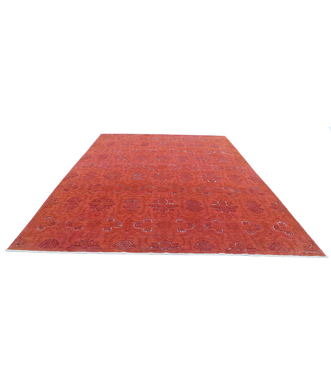 Onyx 9'8'' X 13'5'' Hand-Knotted Wool Rug 9'8'' x 13'5'' (290 X 403) / Red / Red