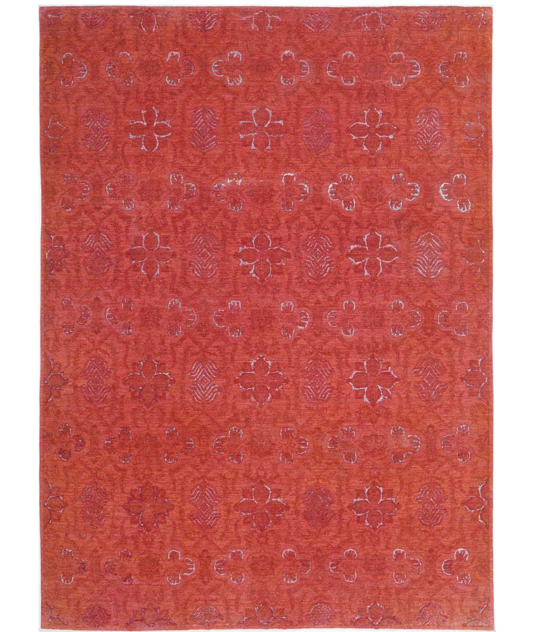 Onyx 9'8'' X 13'5'' Hand-Knotted Wool Rug 9'8'' x 13'5'' (290 X 403) / Red / Red