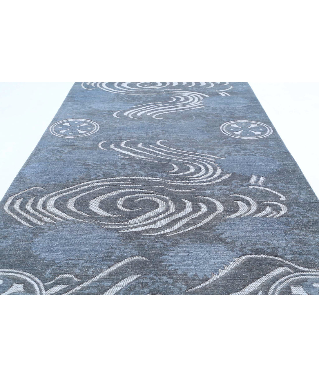 Onyx 6'2'' X 14'6'' Hand-Knotted Wool Rug 6'2'' x 14'6'' (185 X 435) / Grey / Charcoal