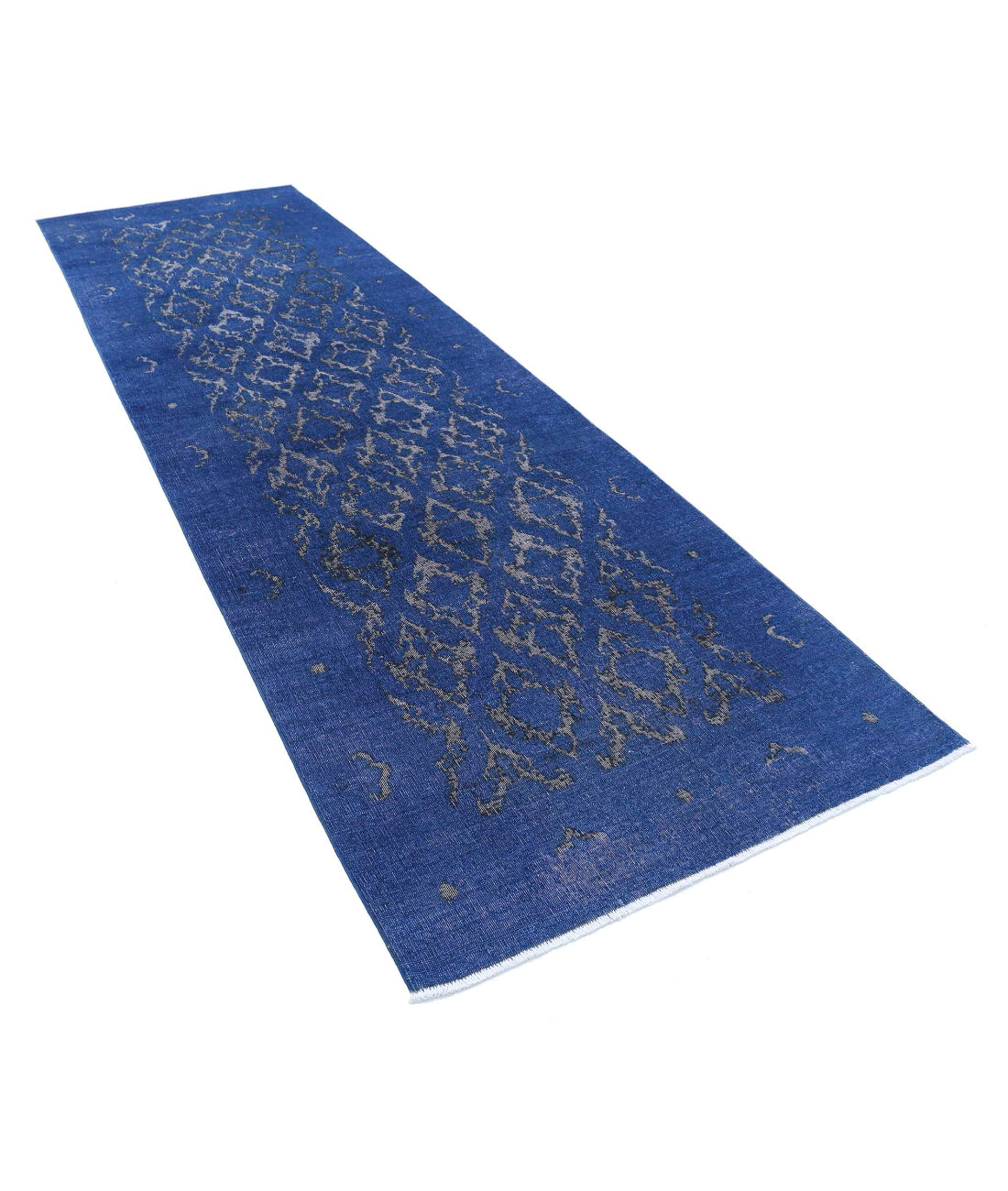 Onyx 3'10'' X 12'7'' Hand-Knotted Wool Rug 3'10'' x 12'7'' (115 X 378) / Blue / Blue