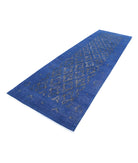 Onyx 3'10'' X 12'7'' Hand-Knotted Wool Rug 3'10'' x 12'7'' (115 X 378) / Blue / Blue