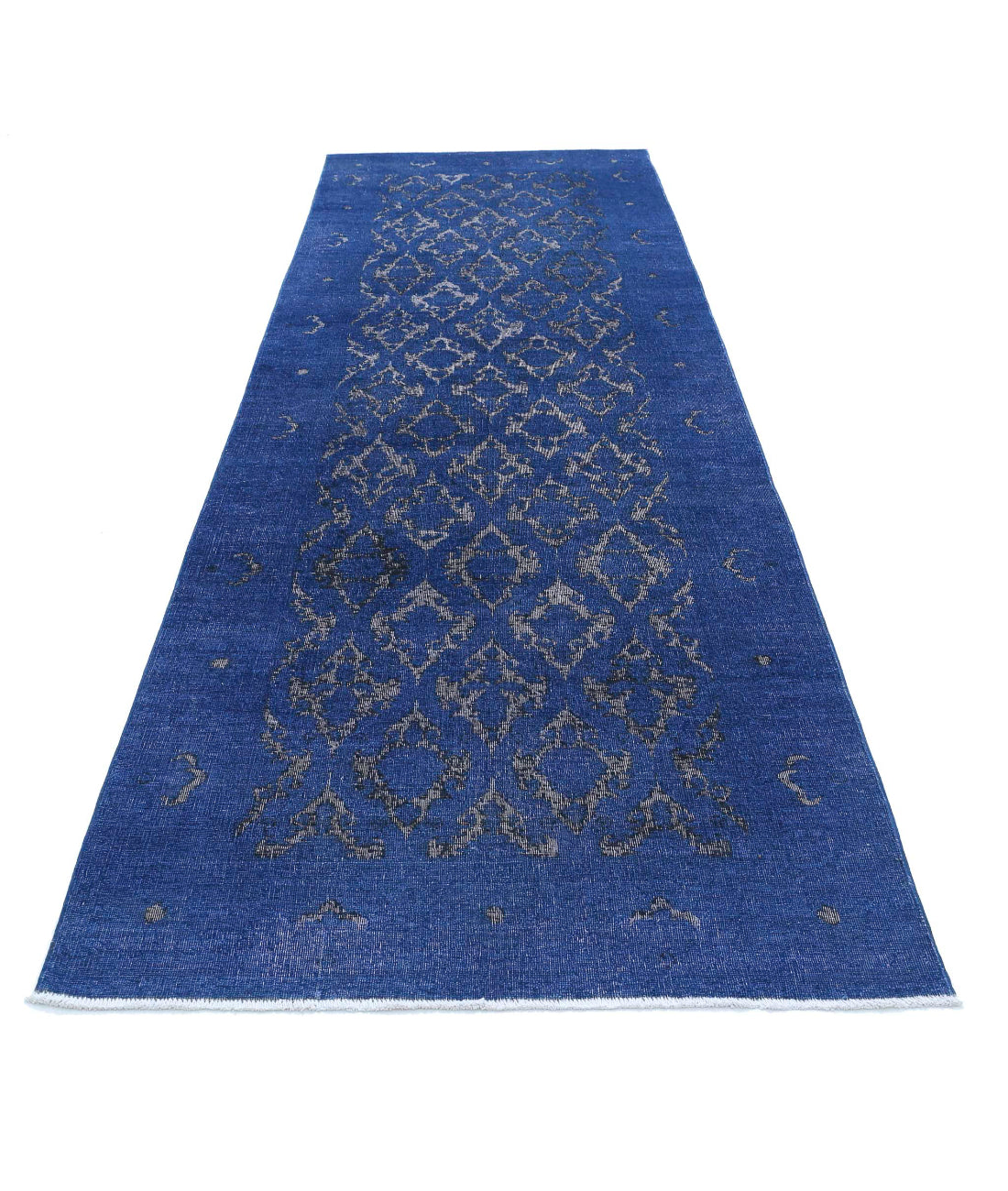 Onyx 3'10'' X 12'7'' Hand-Knotted Wool Rug 3'10'' x 12'7'' (115 X 378) / Blue / Blue