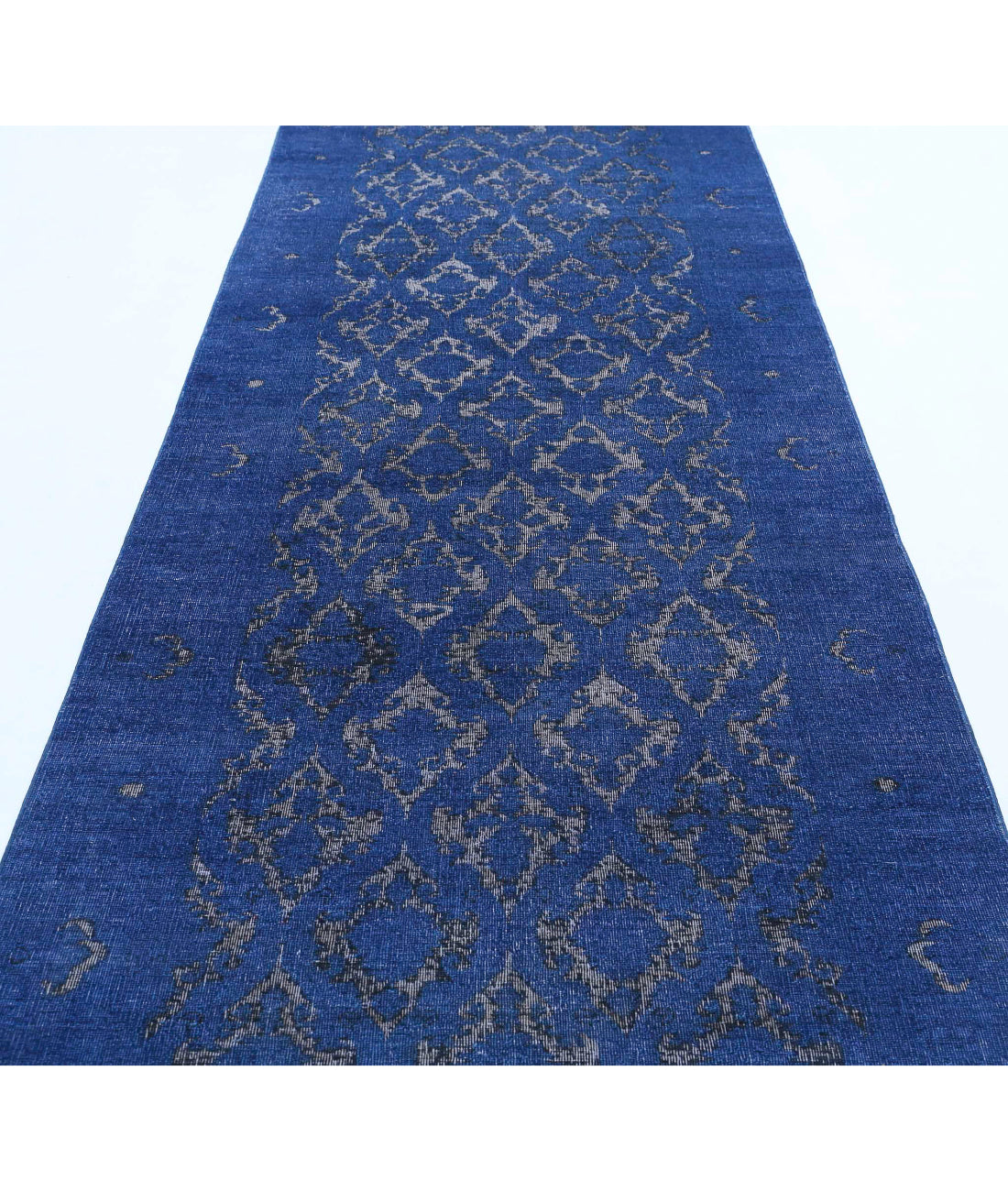 Onyx 3'10'' X 12'7'' Hand-Knotted Wool Rug 3'10'' x 12'7'' (115 X 378) / Blue / Blue