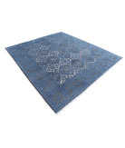 Onyx 7'10'' X 8'10'' Hand-Knotted Wool Rug 7'10'' x 8'10'' (235 X 265) / Blue / Grey