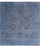 Onyx 7'10'' X 8'10'' Hand-Knotted Wool Rug 7'10'' x 8'10'' (235 X 265) / Blue / Grey