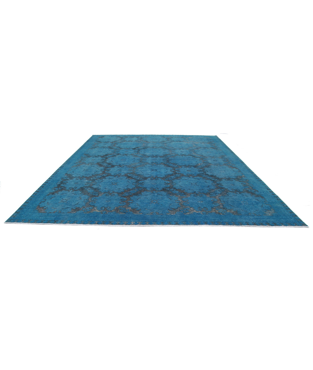 Onyx 11'10'' X 14'7'' Hand-Knotted Wool Rug 11'10'' x 14'7'' (355 X 438) / Blue / Blue