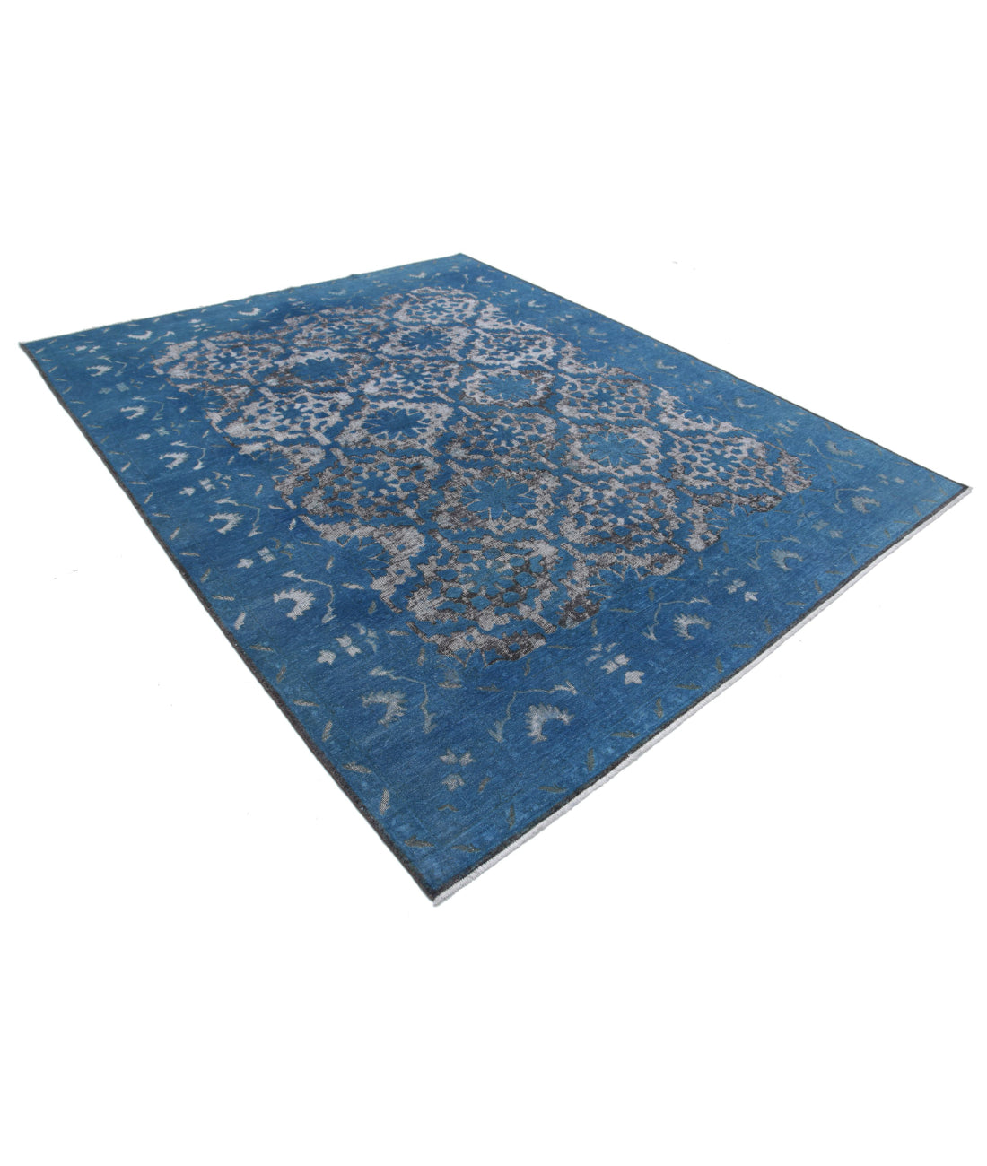 Onyx 7'10'' X 9'8'' Hand-Knotted Wool Rug 7'10'' x 9'8'' (235 X 290) / Blue / Blue