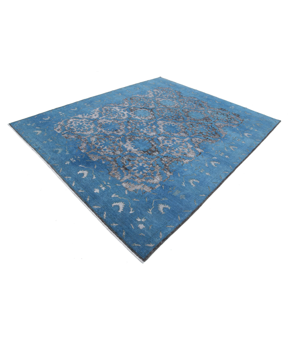 Onyx 7'10'' X 9'8'' Hand-Knotted Wool Rug 7'10'' x 9'8'' (235 X 290) / Blue / Blue