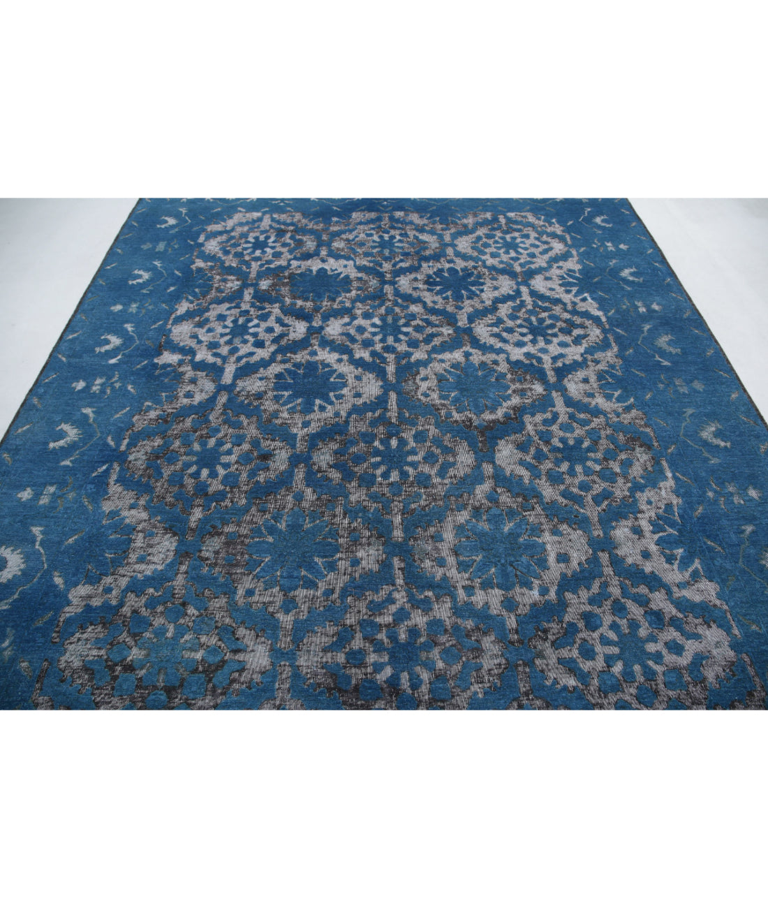 Onyx 7'10'' X 9'8'' Hand-Knotted Wool Rug 7'10'' x 9'8'' (235 X 290) / Blue / Blue