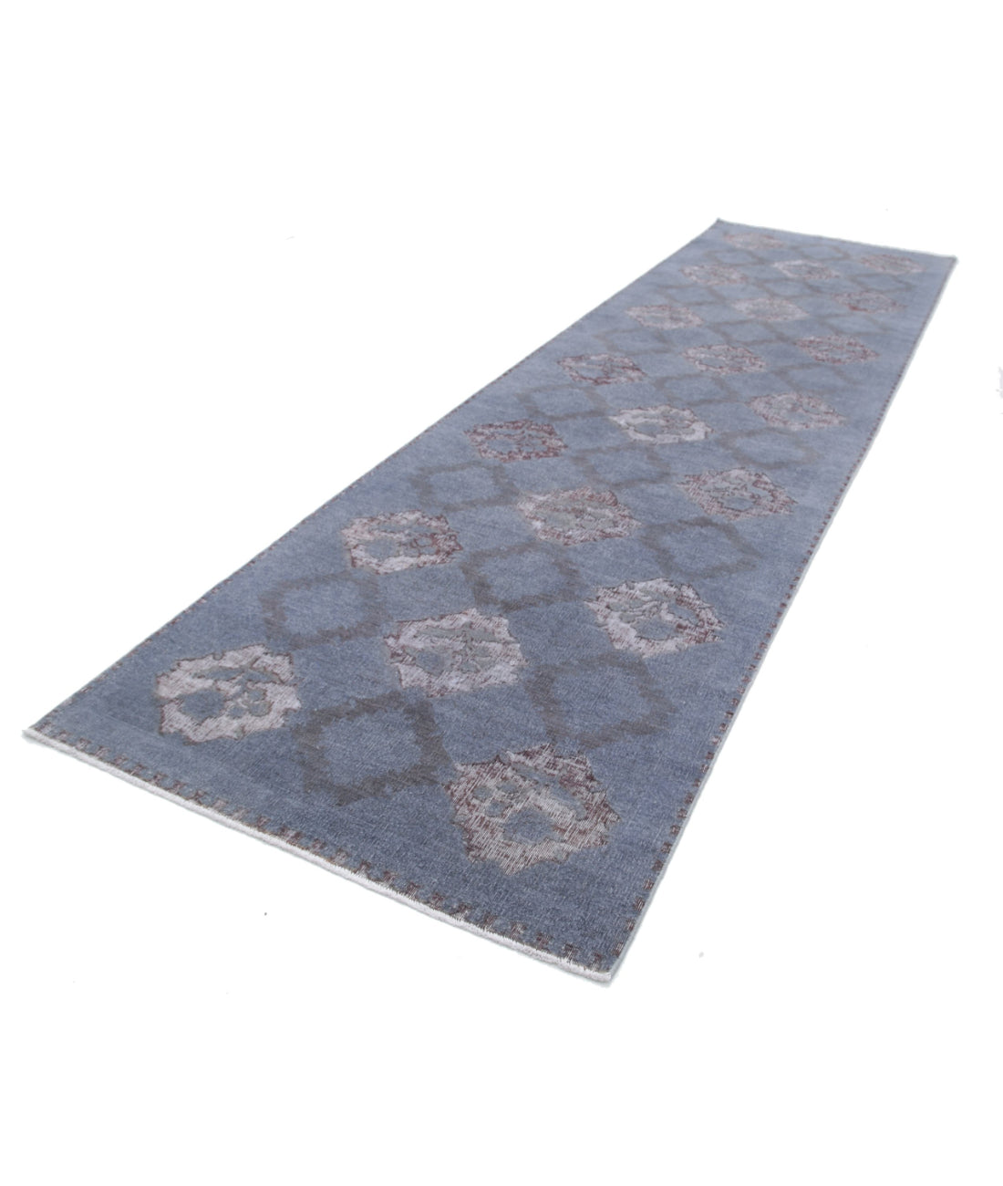 Onyx 4'0'' X 14'2'' Hand-Knotted Wool Rug 4'0'' x 14'2'' (120 X 425) / Grey / Grey