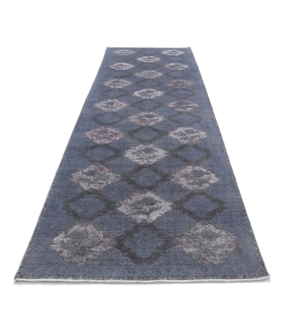 Onyx 4'0'' X 14'2'' Hand-Knotted Wool Rug 4'0'' x 14'2'' (120 X 425) / Grey / Grey