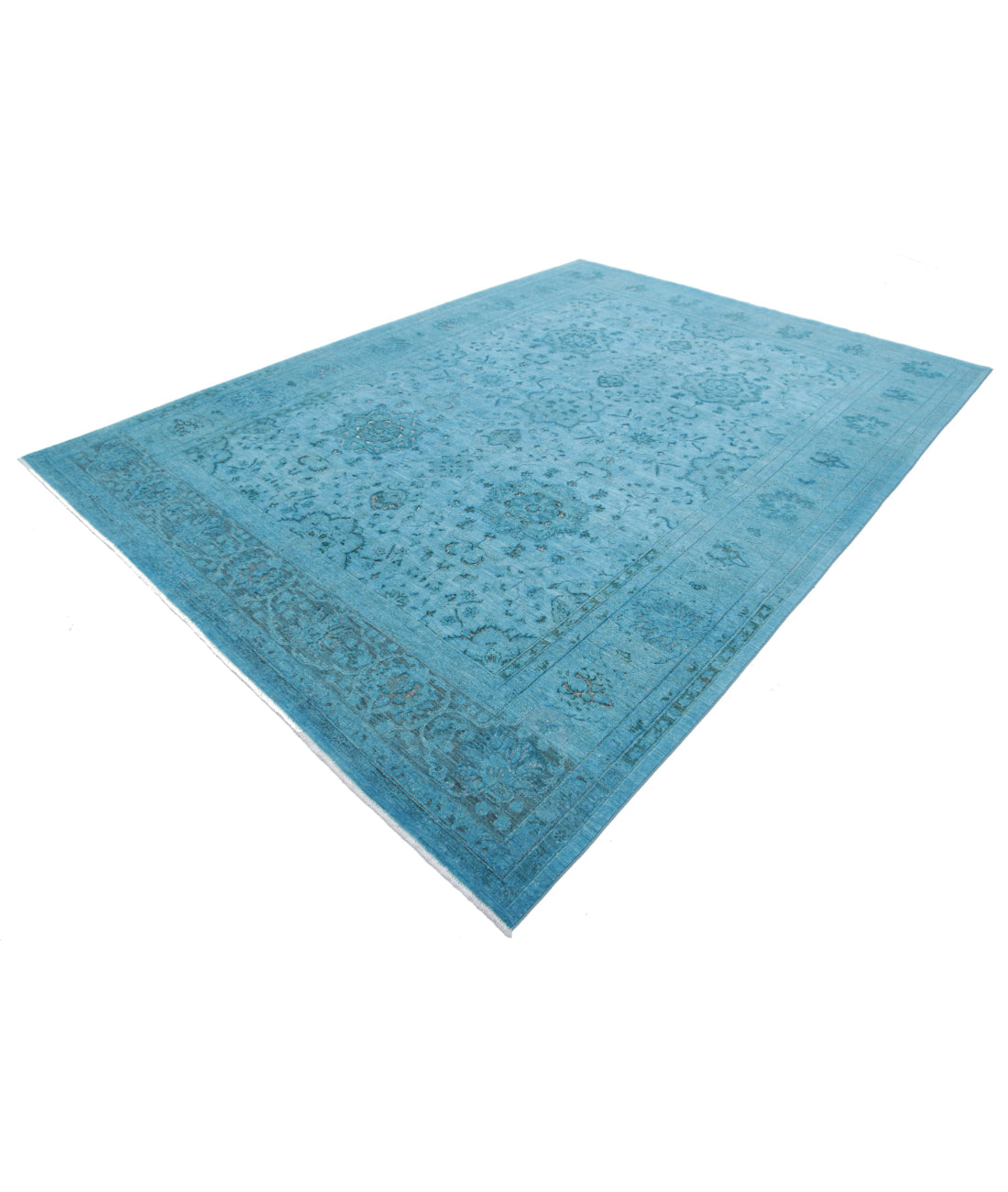 Onyx 8'9'' X 12'1'' Hand-Knotted Wool Rug 8'9'' x 12'1'' (263 X 363) / Teal / Teal