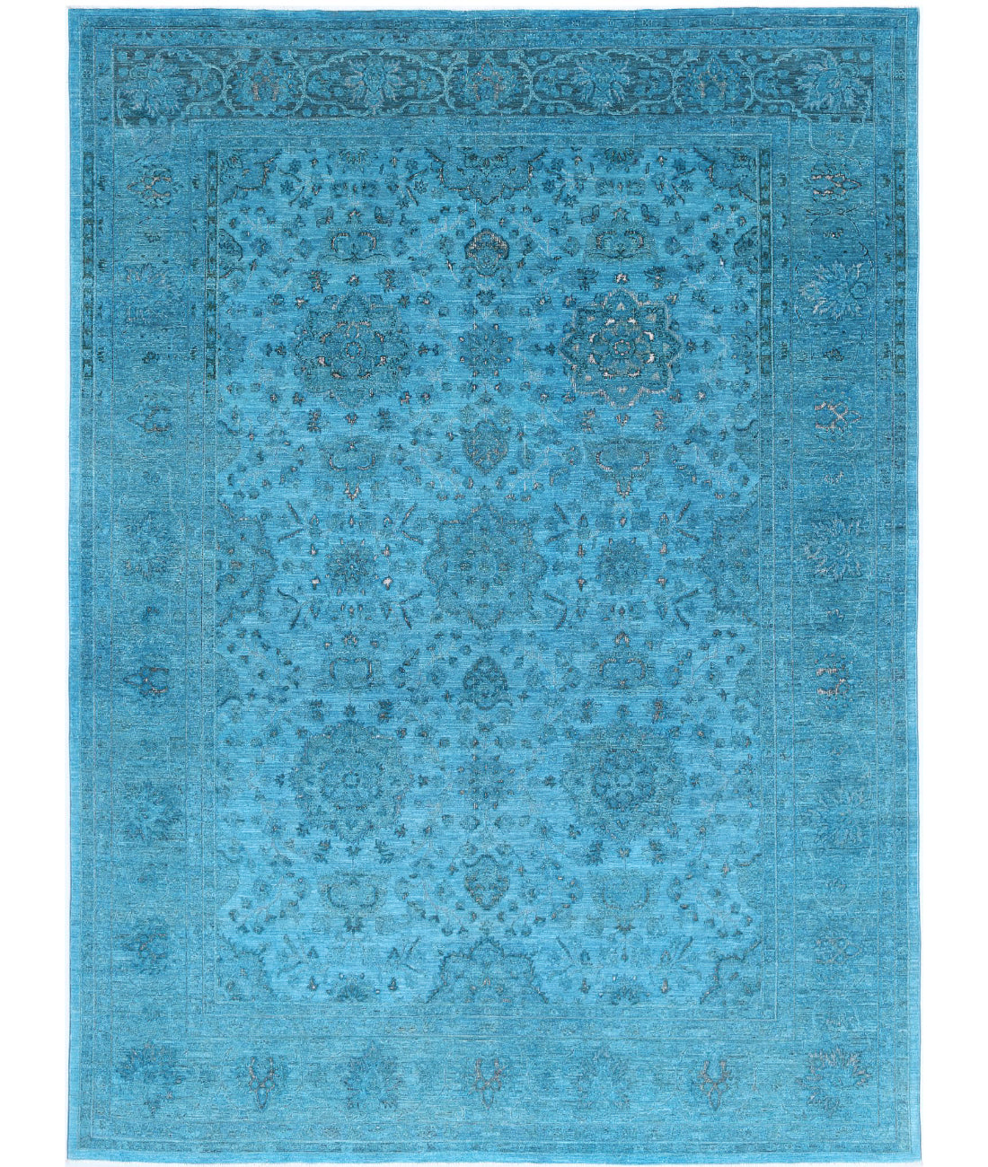 Onyx 8'9'' X 12'1'' Hand-Knotted Wool Rug 8'9'' x 12'1'' (263 X 363) / Teal / Teal