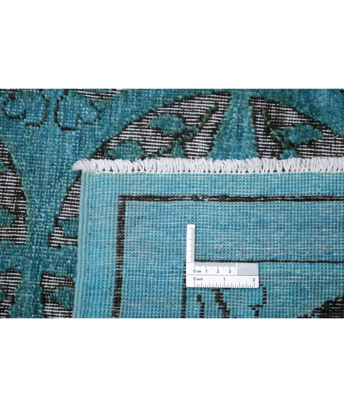 Onyx 3'11'' X 18'7'' Hand-Knotted Wool Rug 3'11'' x 18'7'' (118 X 558) / Teal / Teal