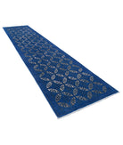 Onyx 3'9'' X 16'7'' Hand-Knotted Wool Rug 3'9'' x 16'7'' (113 X 498) / Blue / Blue