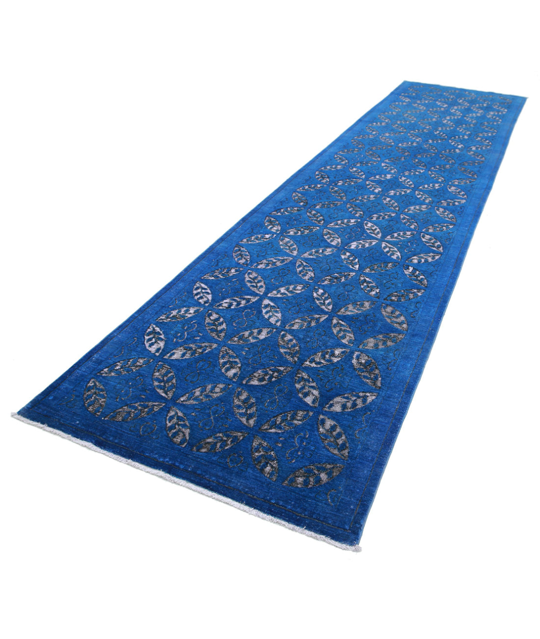 Onyx 3'9'' X 16'7'' Hand-Knotted Wool Rug 3'9'' x 16'7'' (113 X 498) / Blue / Blue