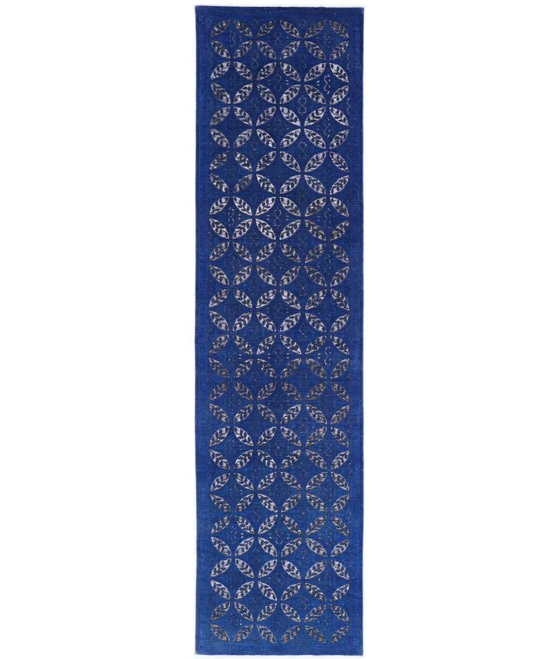 Onyx 3'9'' X 16'7'' Hand-Knotted Wool Rug 3'9'' x 16'7'' (113 X 498) / Blue / Blue