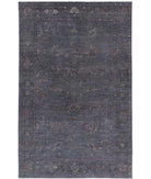 Onyx 6'3'' X 10'1'' Hand-Knotted Wool Rug 6'3'' x 10'1'' (188 X 303) / Grey / Grey