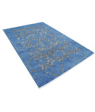 Onyx 5'10'' X 8'8'' Hand-Knotted Wool Rug 5'10'' x 8'8'' (175 X 260) / Blue / Blue