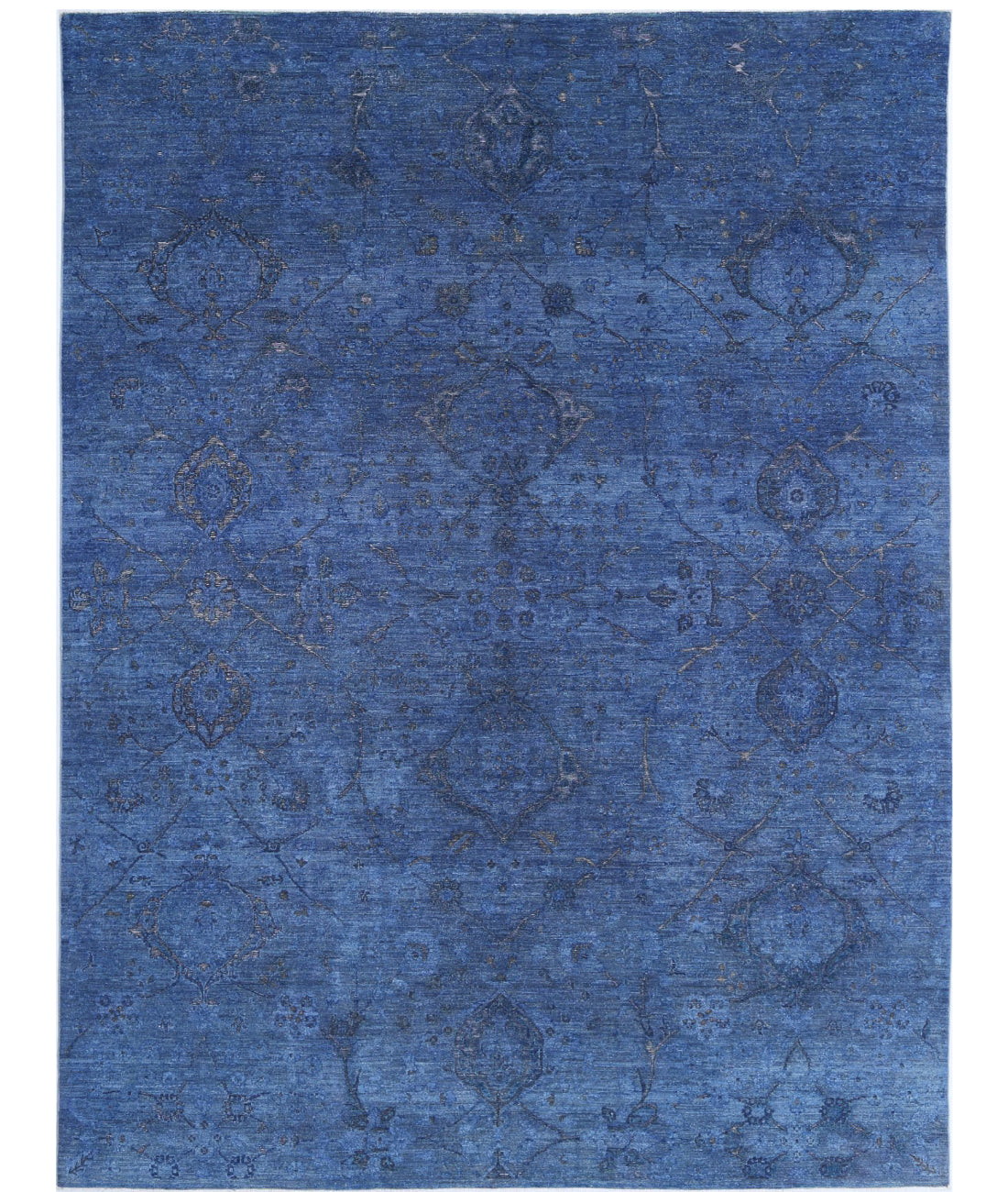 Onyx 8'0'' X 10'8'' Hand-Knotted Wool Rug 8'0'' x 10'8'' (240 X 320) / Blue / Blue