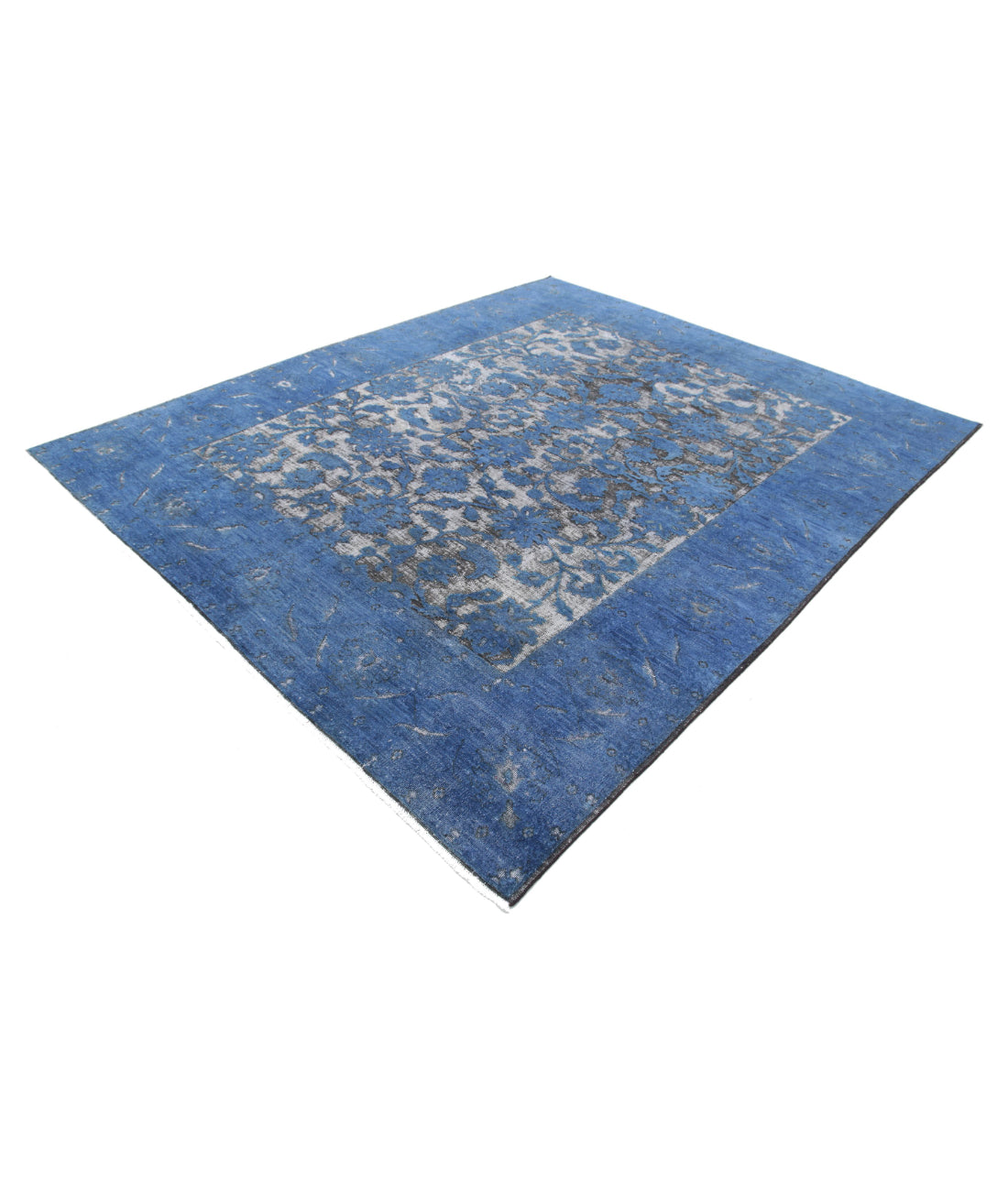 Onyx 7'8'' X 9'5'' Hand-Knotted Wool Rug 7'8'' x 9'5'' (230 X 283) / Blue / Blue