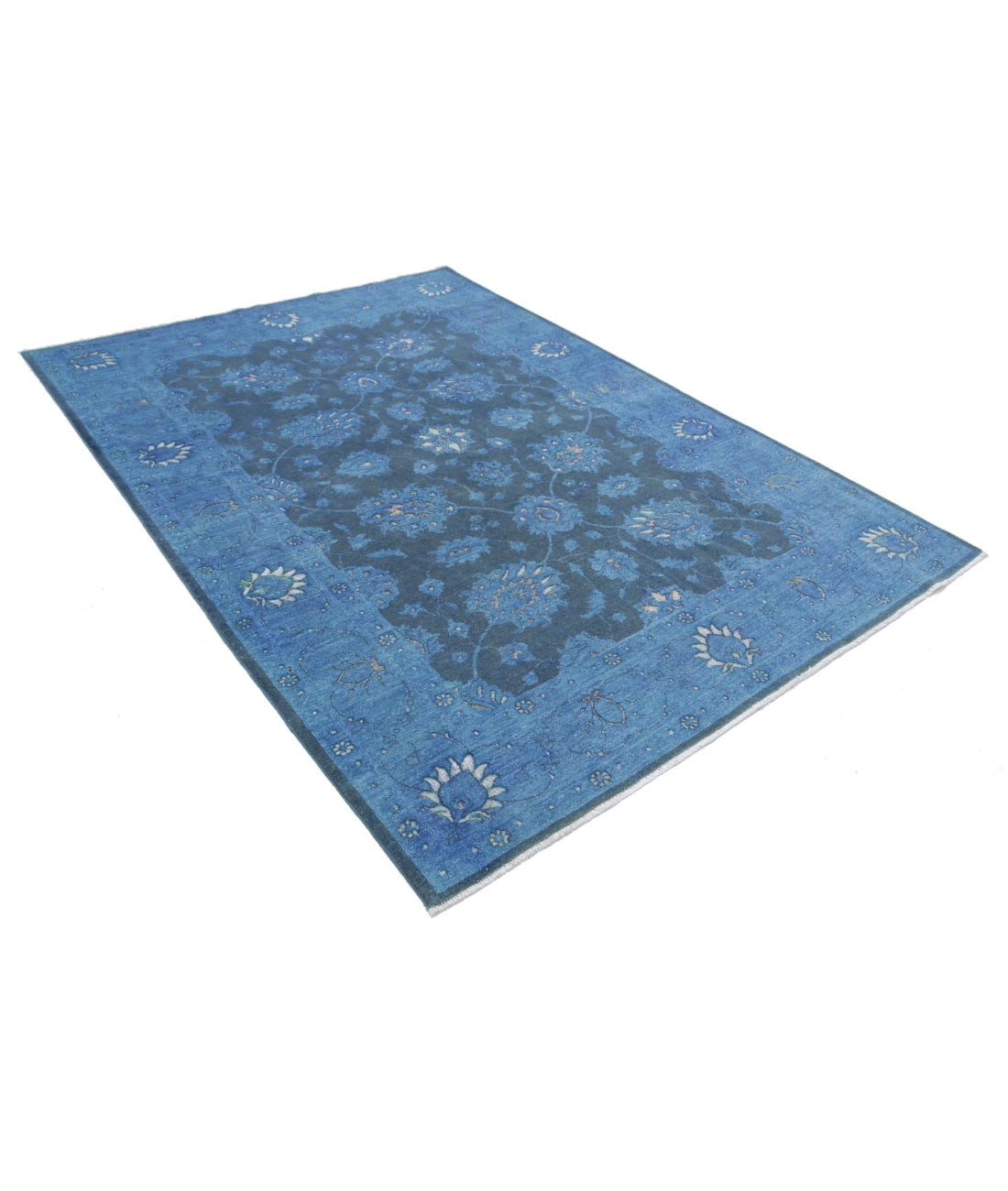 Onyx 6'1'' X 8'7'' Hand-Knotted Wool Rug 6'1'' x 8'7'' (183 X 258) / Blue / N/A