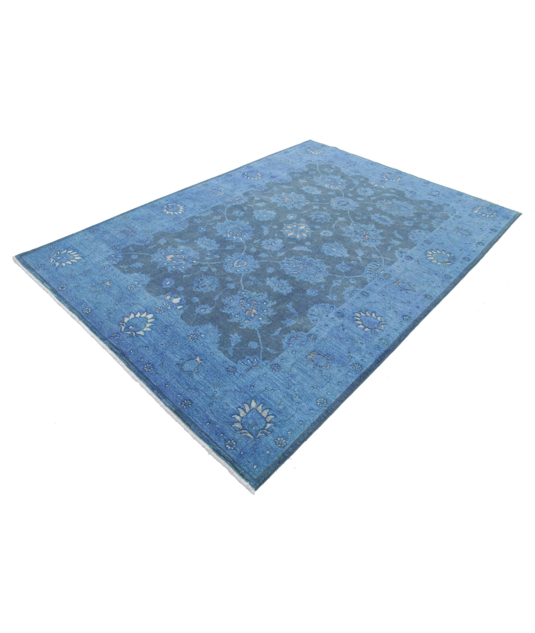 Onyx 6'1'' X 8'7'' Hand-Knotted Wool Rug 6'1'' x 8'7'' (183 X 258) / Blue / N/A