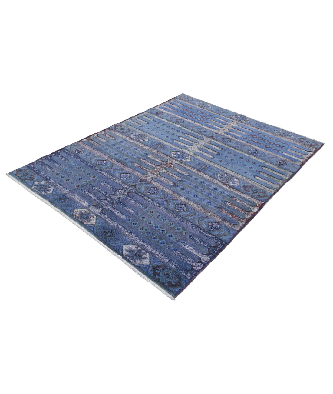 Onyx 4'11'' X 6'7'' Hand-Knotted Wool Rug 4'11'' x 6'7'' (148 X 198) / Blue / N/A