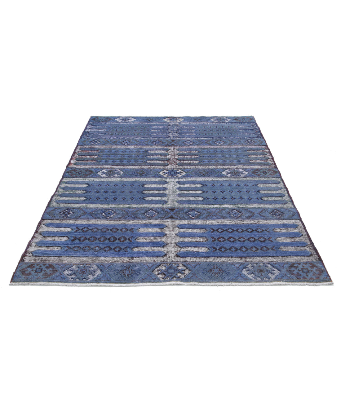 Onyx 4'11'' X 6'7'' Hand-Knotted Wool Rug 4'11'' x 6'7'' (148 X 198) / Blue / N/A