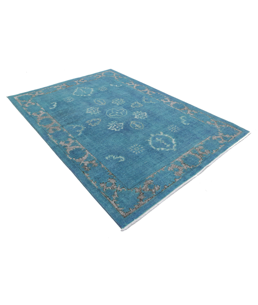 Onyx 5'11'' X 8'6'' Hand-Knotted Wool Rug 5'11'' x 8'6'' (178 X 255) / Blue / Blue