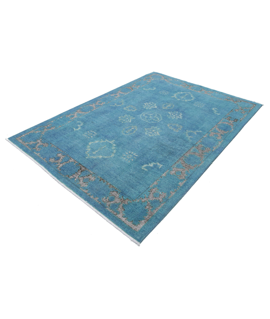 Onyx 5'11'' X 8'6'' Hand-Knotted Wool Rug 5'11'' x 8'6'' (178 X 255) / Blue / Blue