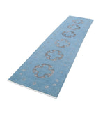 Onyx 2'6'' X 9'9'' Hand-Knotted Wool Rug 2'6'' x 9'9'' (75 X 293) / Blue / Blue