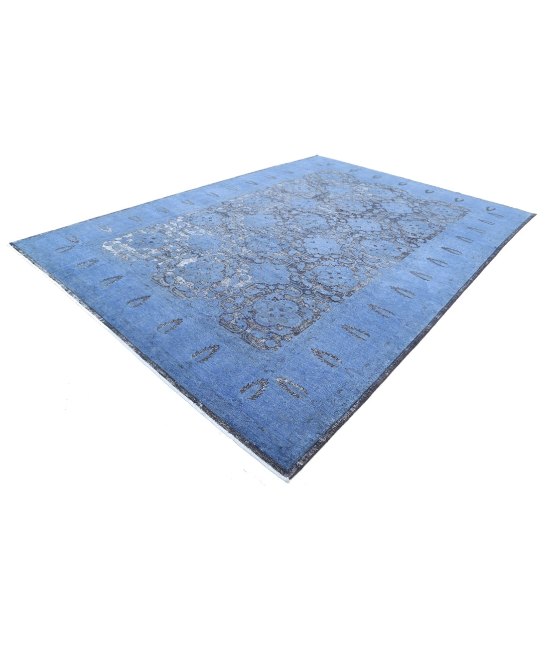 Onyx 9'6'' X 13'6'' Hand-Knotted Wool Rug 9'6'' x 13'6'' (285 X 405) / Blue / Blue