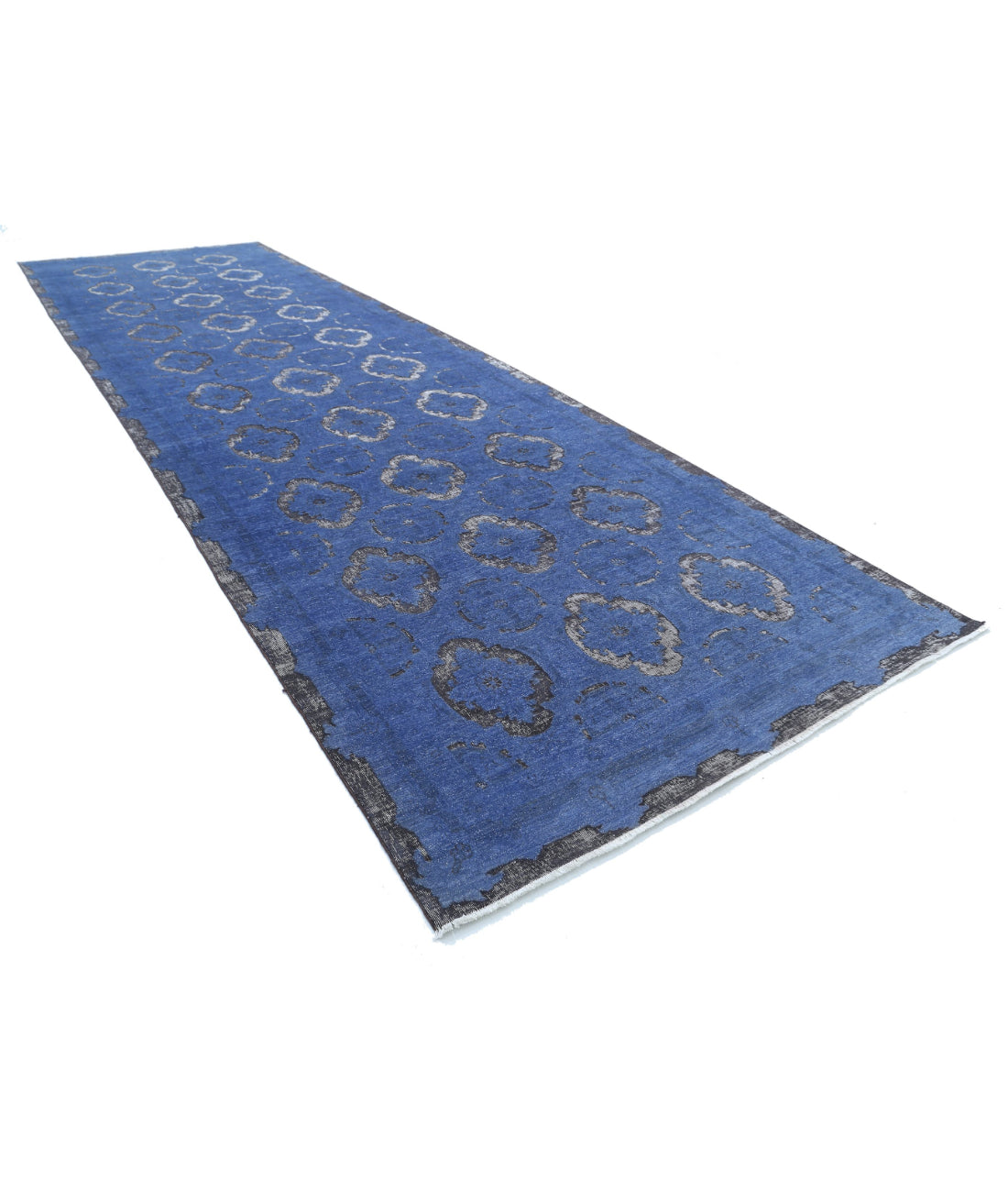 Onyx 6'3'' X 20'4'' Hand-Knotted Wool Rug 6'3'' x 20'4'' (188 X 610) / Blue / Blue