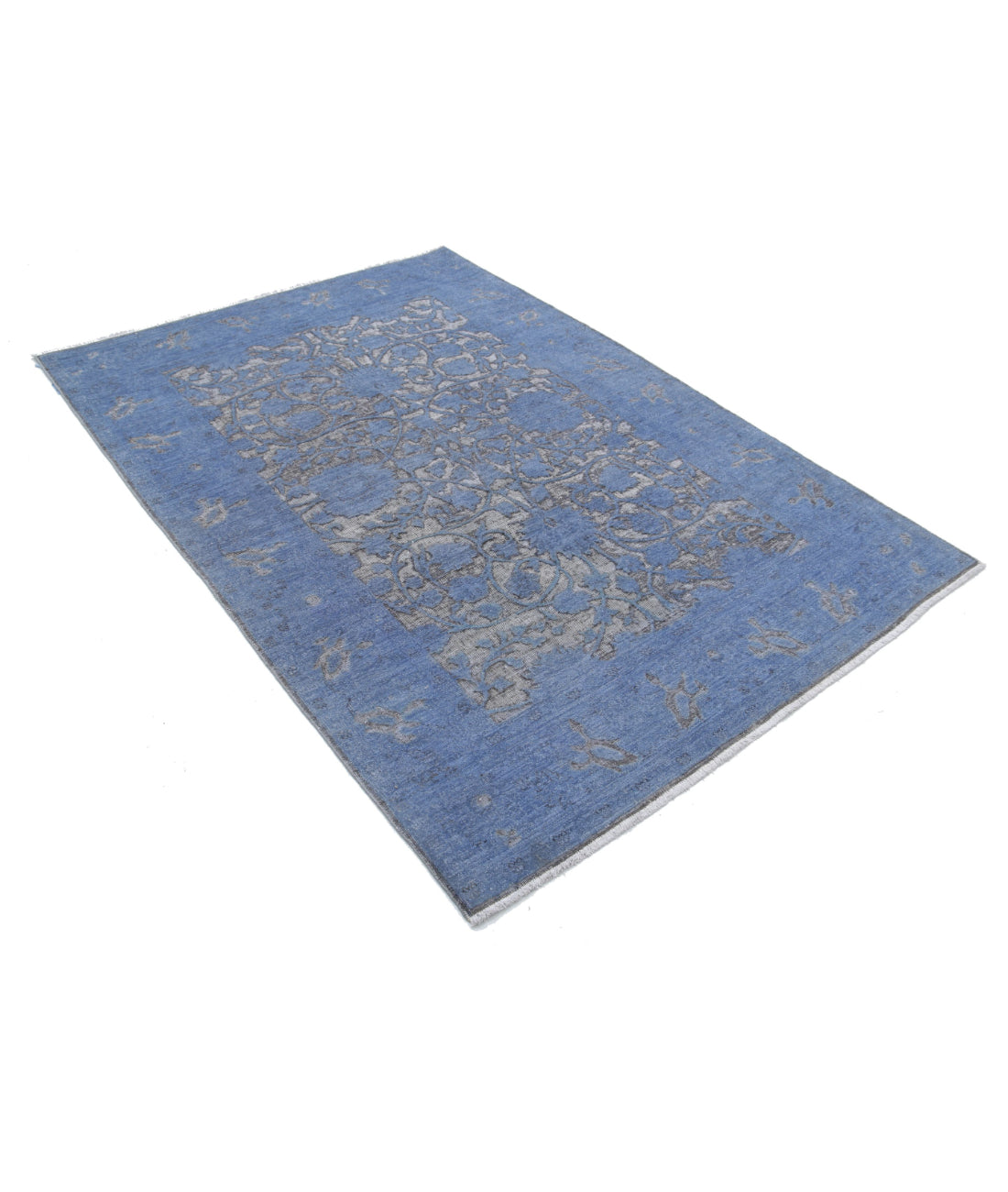 Onyx 4'10'' X 6'11'' Hand-Knotted Wool Rug 4'10'' x 6'11'' (145 X 208) / Blue / Blue