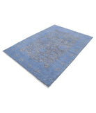 Onyx 4'10'' X 6'11'' Hand-Knotted Wool Rug 4'10'' x 6'11'' (145 X 208) / Blue / Blue