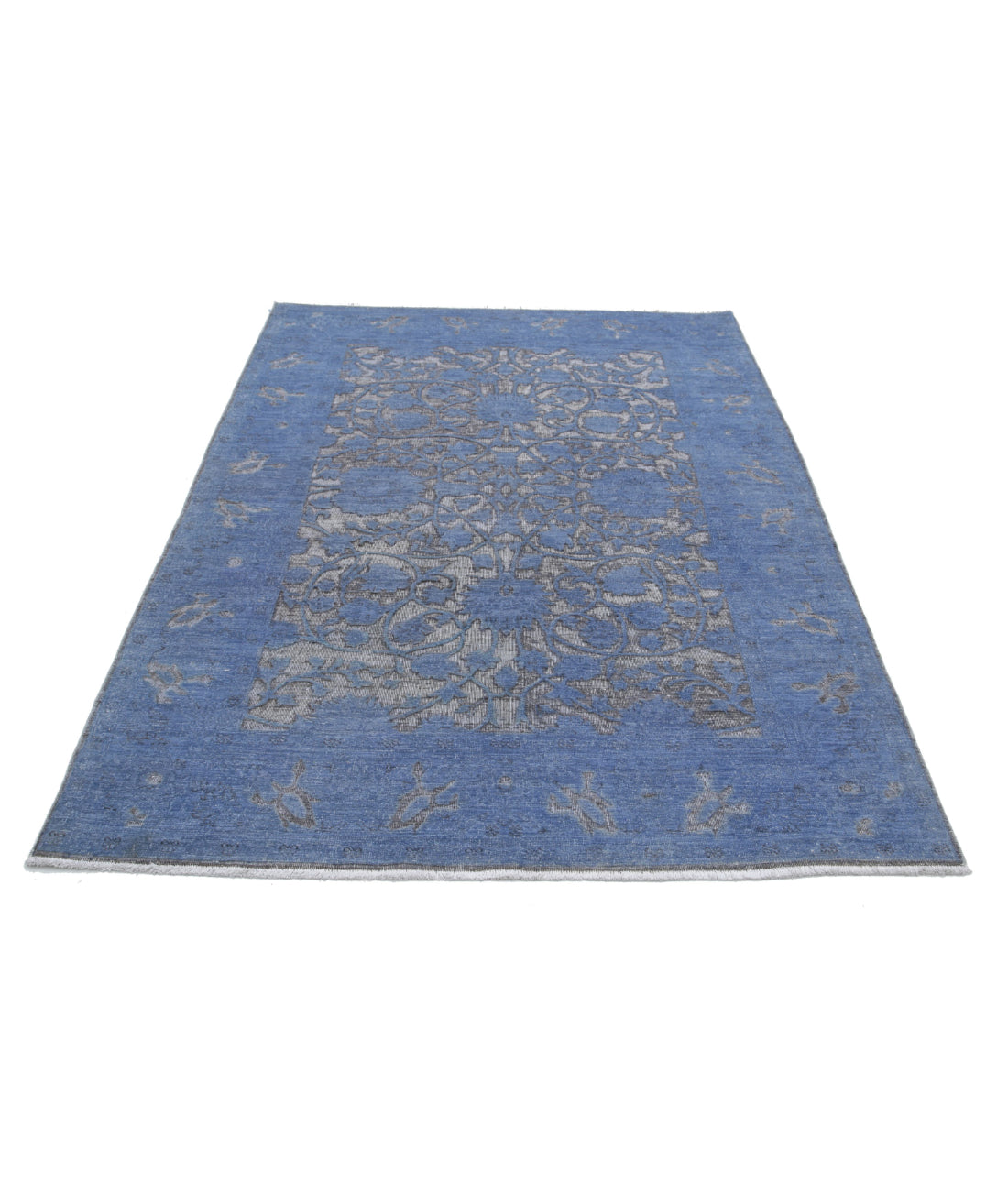 Onyx 4'10'' X 6'11'' Hand-Knotted Wool Rug 4'10'' x 6'11'' (145 X 208) / Blue / Blue