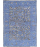 Onyx 4'10'' X 6'11'' Hand-Knotted Wool Rug 4'10'' x 6'11'' (145 X 208) / Blue / Blue