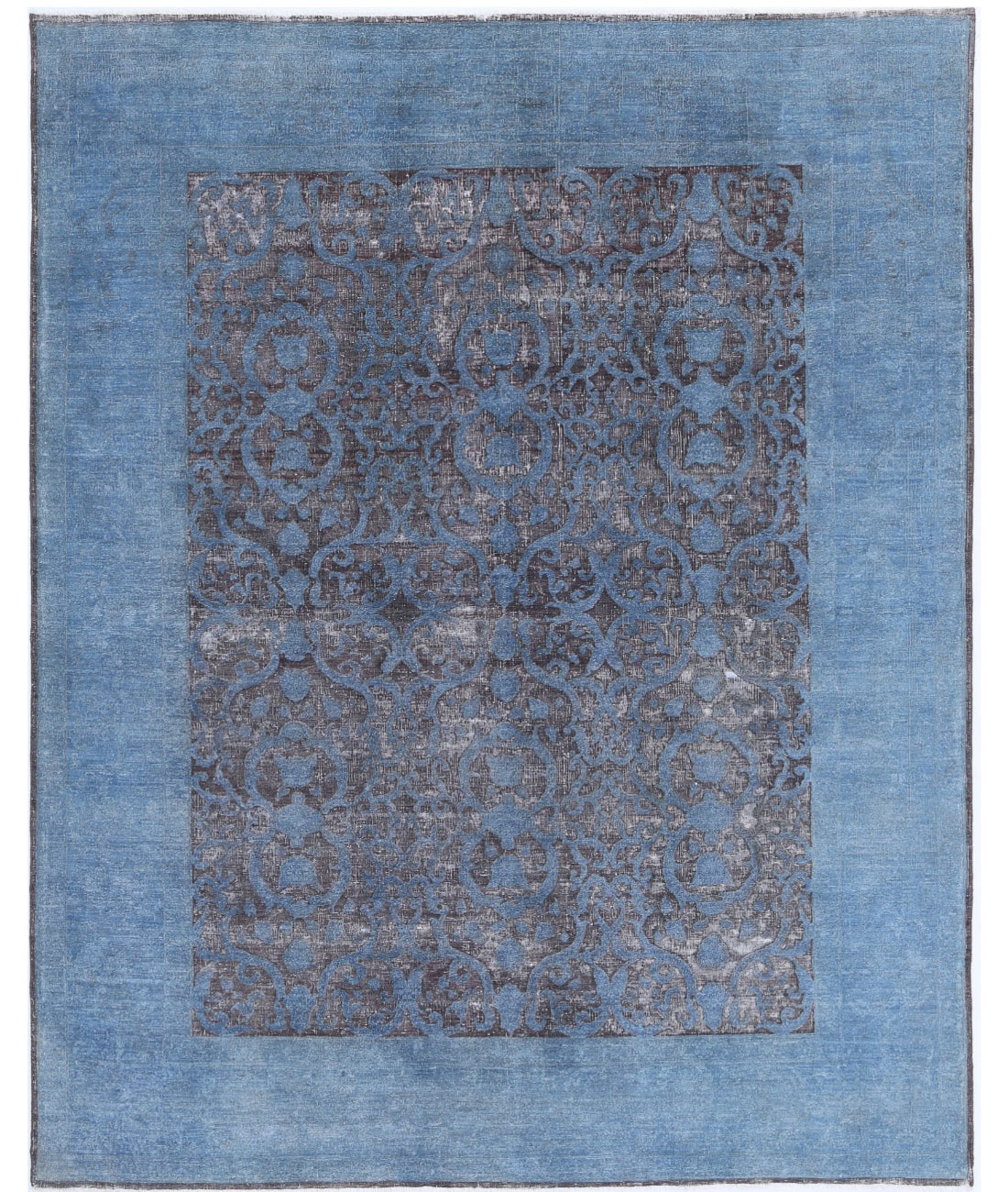 Onyx 7'8'' X 9'7'' Hand-Knotted Wool Rug 7'8'' x 9'7'' (230 X 288) / Blue / Blue