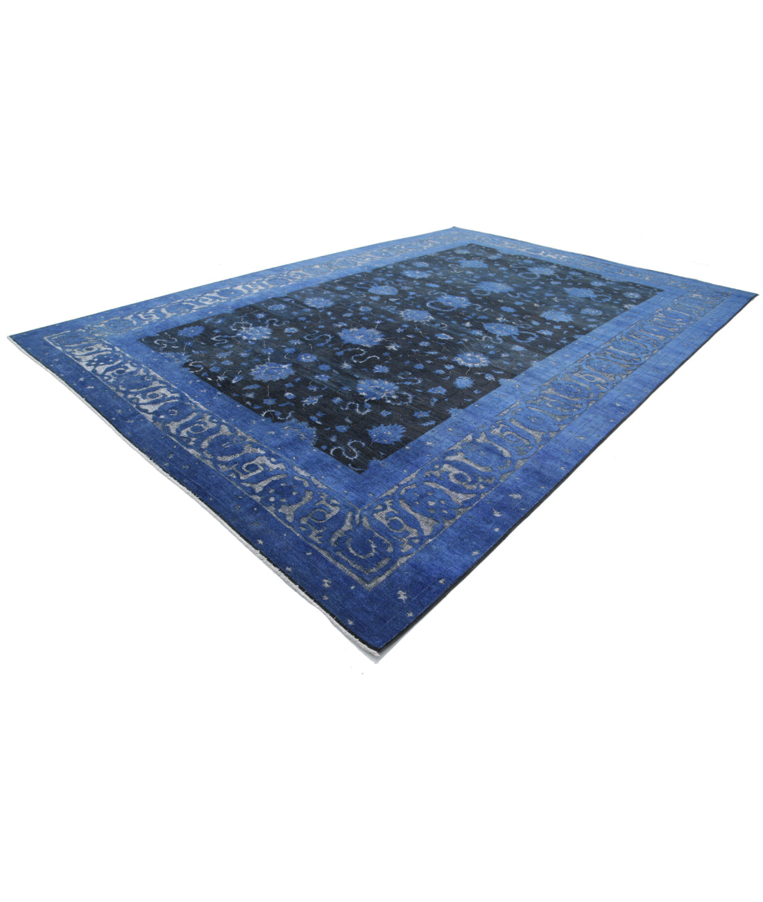 Onyx 11'8'' X 17'2'' Hand-Knotted Wool Rug 11'8'' x 17'2'' (350 X 515) / Blue / Charcoal