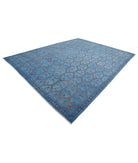 Onyx 10'2'' X 13'0'' Hand-Knotted Wool Rug 10'2'' x 13'0'' (305 X 390) / Blue / Peach