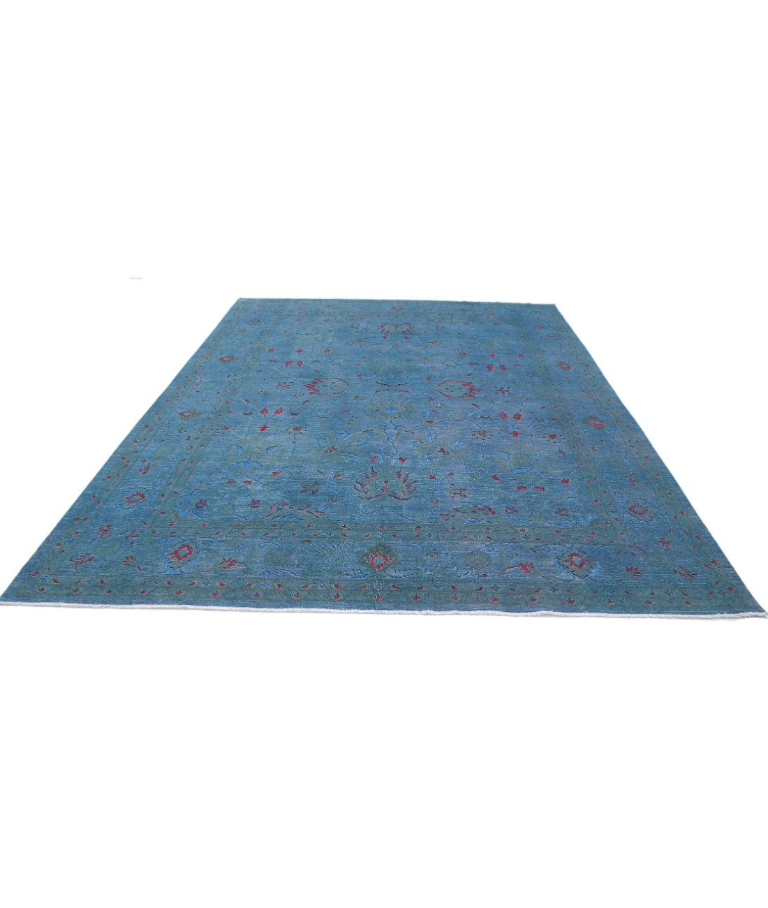 Onyx 9'0'' X 11'5'' Hand-Knotted Wool Rug 9'0'' x 11'5'' (270 X 343) / Blue / Red