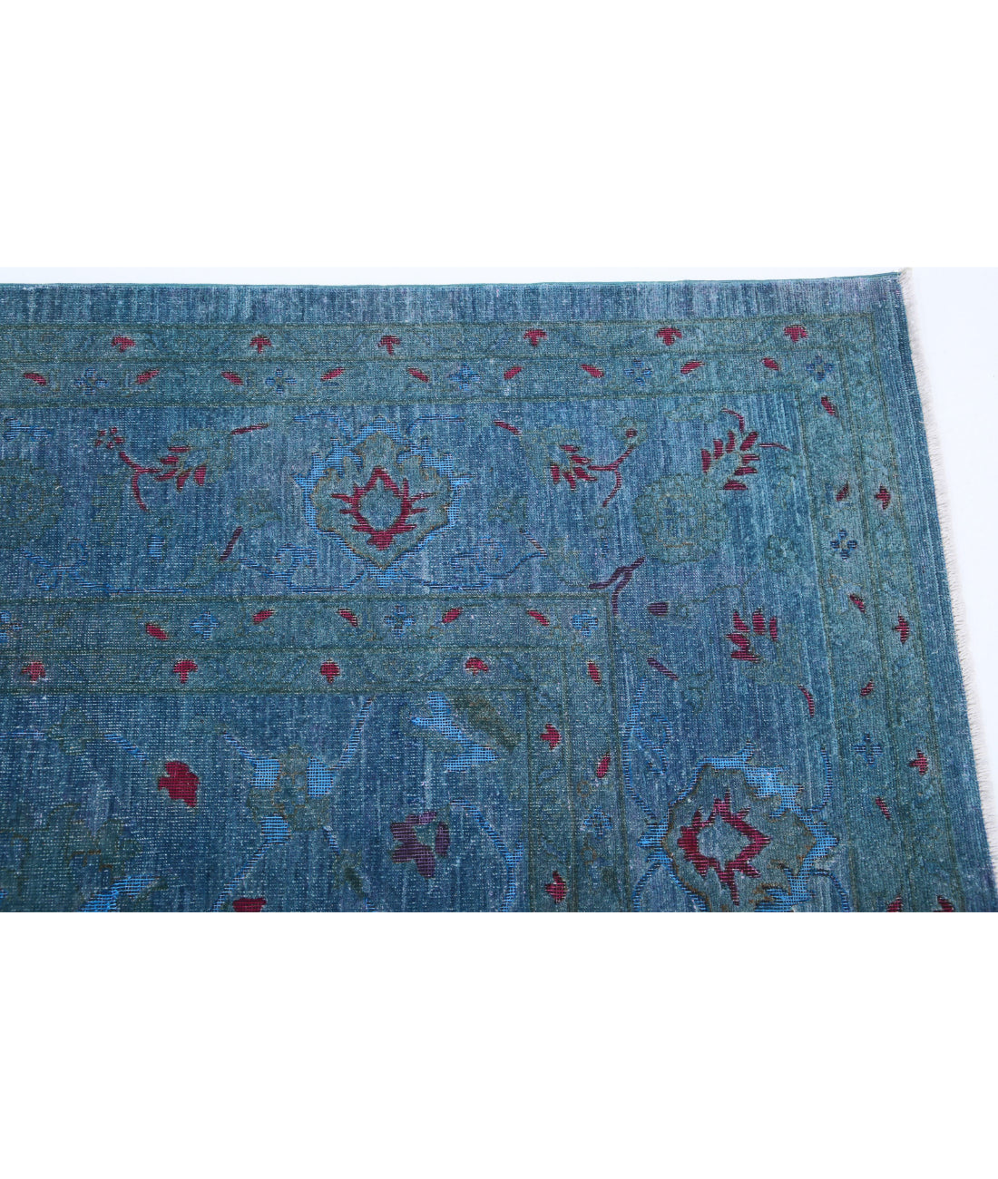 Onyx 9'0'' X 11'5'' Hand-Knotted Wool Rug 9'0'' x 11'5'' (270 X 343) / Blue / Red