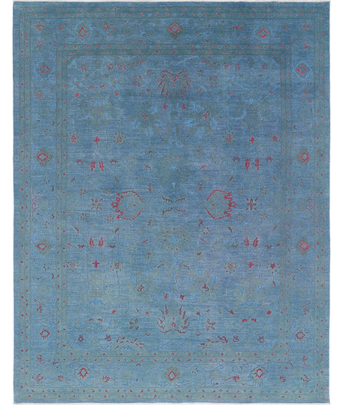 Onyx 9'0'' X 11'5'' Hand-Knotted Wool Rug 9'0'' x 11'5'' (270 X 343) / Blue / Red