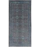 Onyx 6'3'' X 13'6'' Hand-Knotted Wool Rug 6'3'' x 13'6'' (188 X 405) / Grey / Blue