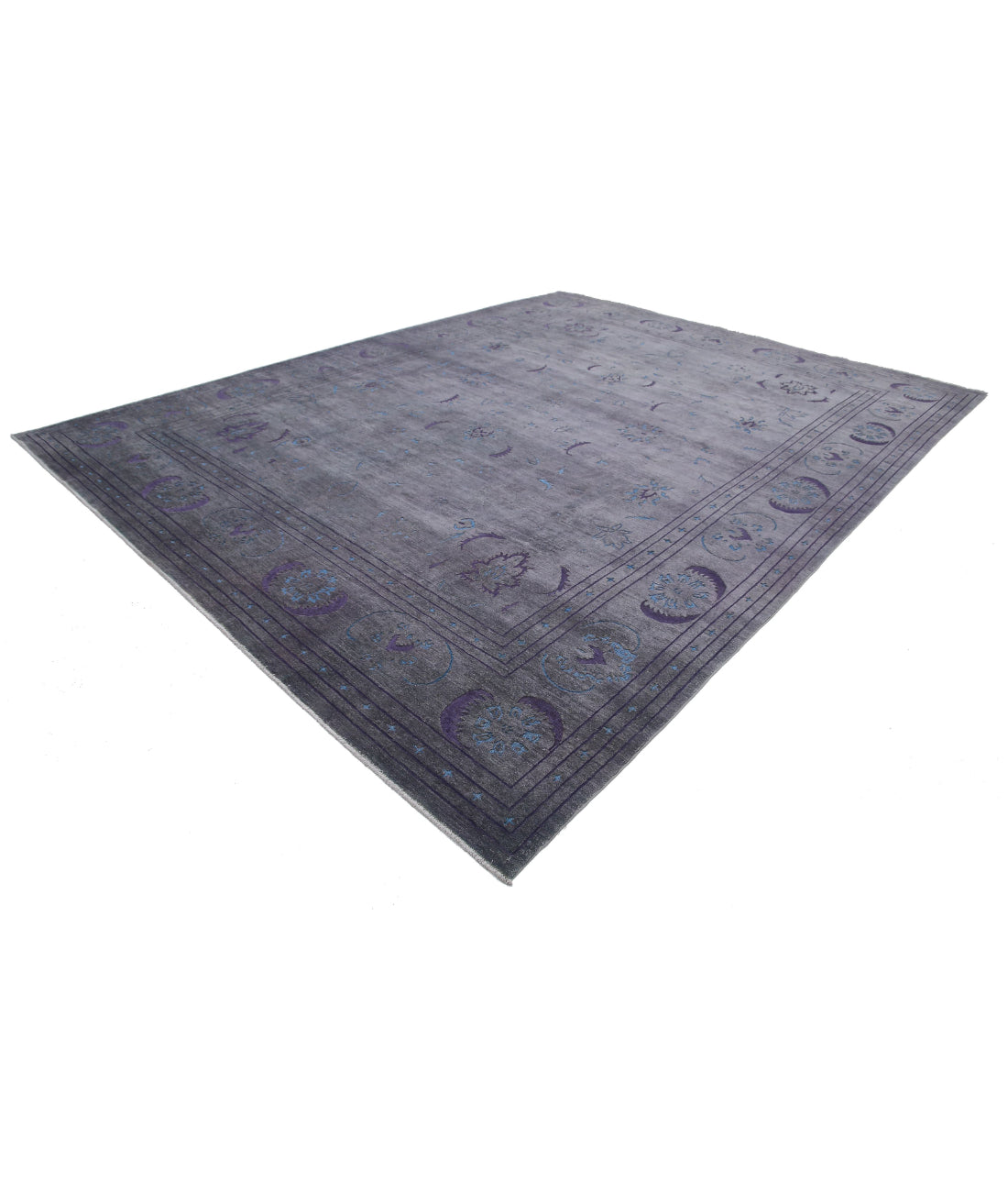 Onyx 11'9'' X 14'11'' Hand-Knotted Wool Rug 11'9'' x 14'11'' (353 X 448) / Grey / Blue